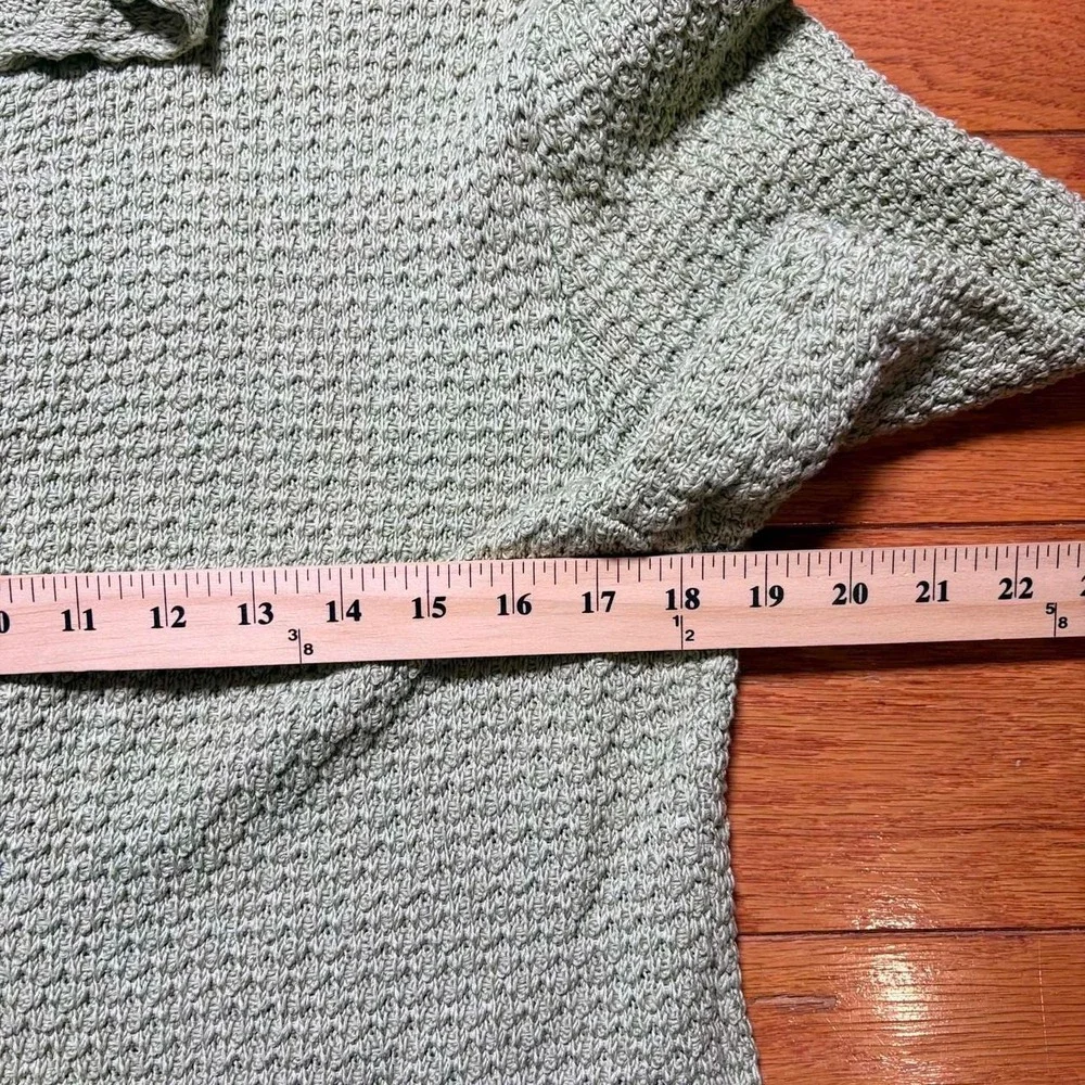 Banana republic Crochet Organic cotton knit shirt Green Men's M NWOT Sample
